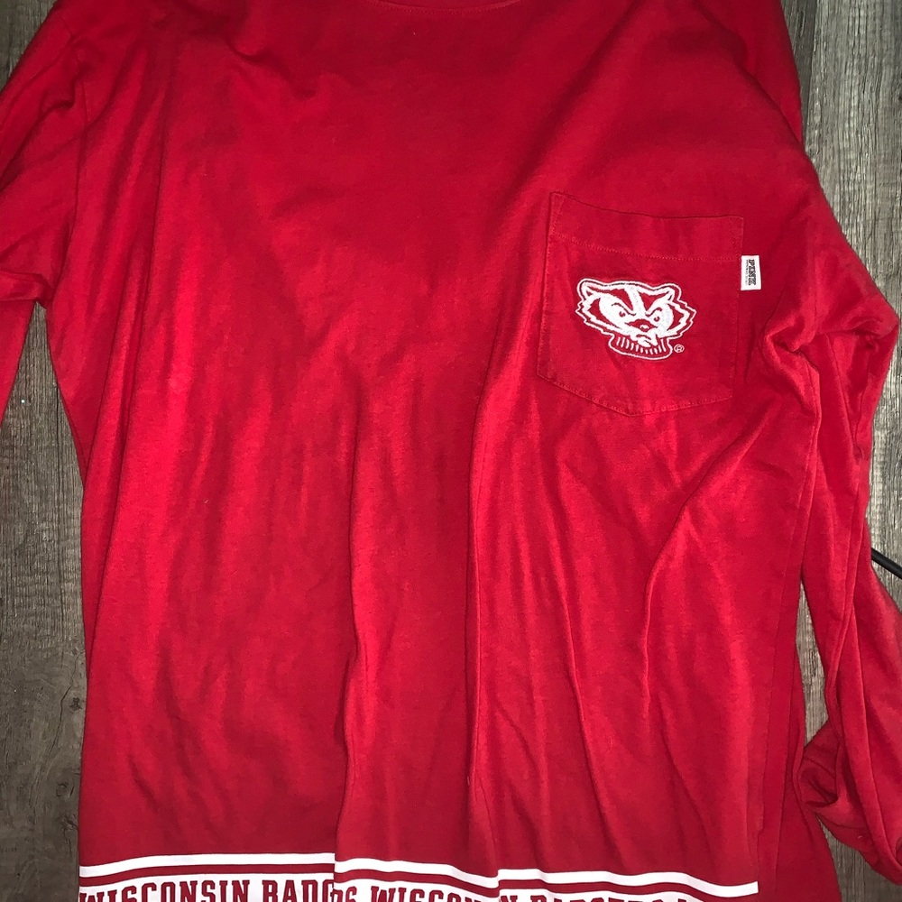 wisconsin badger PINK longe sleeve